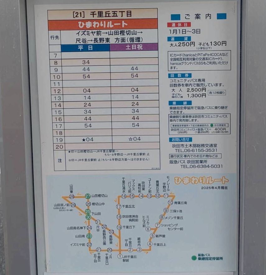コミュニティバス時刻表
